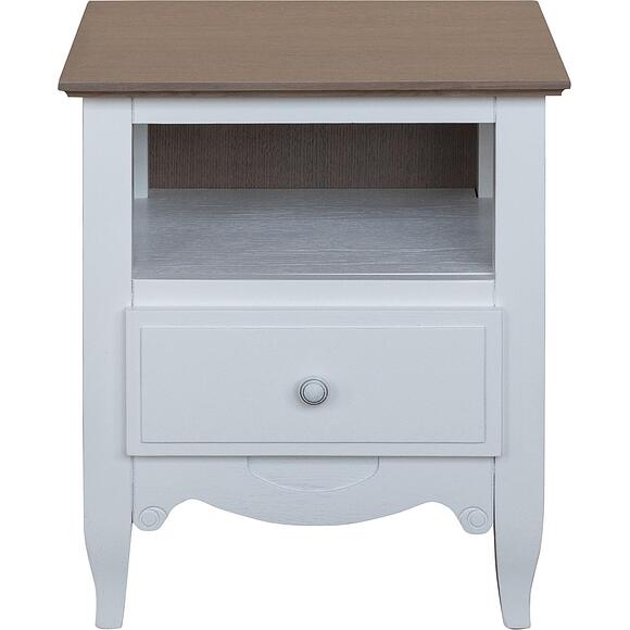 Тумба прикроватная «Кармен Прованс» П3.0581.1.03, Основной материал: массив дуба, Цвет: Молоко+Дуб Сахара