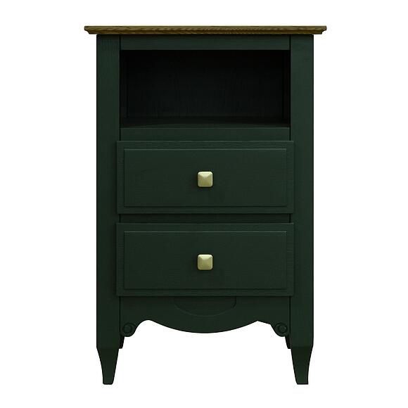 Тумба прикроватная «Кармен Прованс» П3.0581.1.09, Основной материал: массив дуба, Цвет: грин + дуб рустикаль