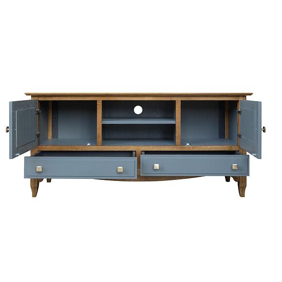 Тумба ТВ «Кармен Прованс» П3.0581.0.07, Основной материал: массив дуба, Цвет: грэй + дуб рустикаль