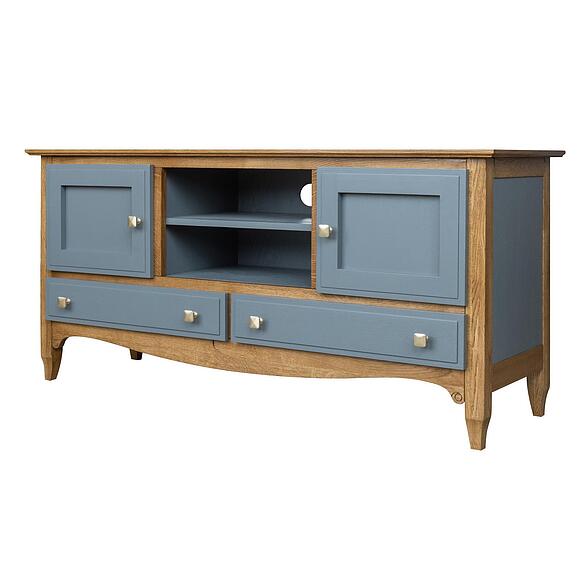 Тумба ТВ «Кармен Прованс» П3.0581.0.07, Основной материал: массив дуба, Цвет: грэй + дуб рустикаль