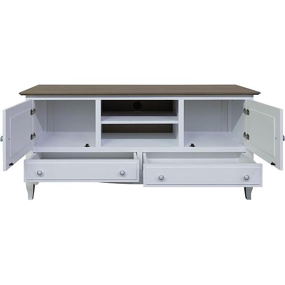 Тумба ТВ «Кармен Прованс» П3.0581.0.07, Основной материал: массив дуба, Цвет: Молоко+Дуб Сахара