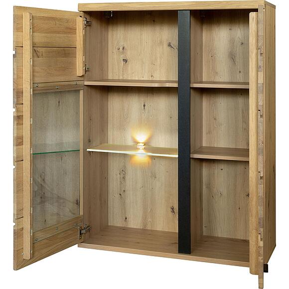 Шкаф навесной «Сонос Сити» П8.0572.0.11, Основной материал: массив дуба, Цвет: Дуб натуральный (Shkaf_navesnoi_Sonos_P572-11_dyb_natyralnii-chern-1.jpg) Шкаф навесной «Сонос Сити» П8.0572.0.11, Основной материал: массив дуба, Цвет: Дуб натуральный