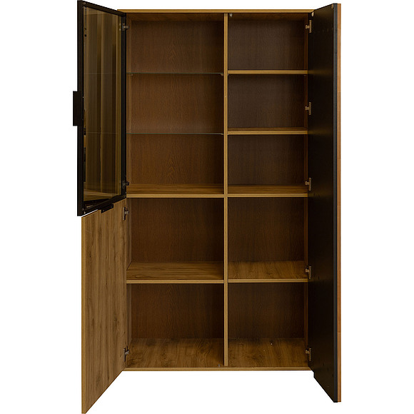 Шкаф-витрина 2д «Деко» БМ2.776.0.06, Основной материал: ЛДСП, Цвет: Дуб наварра