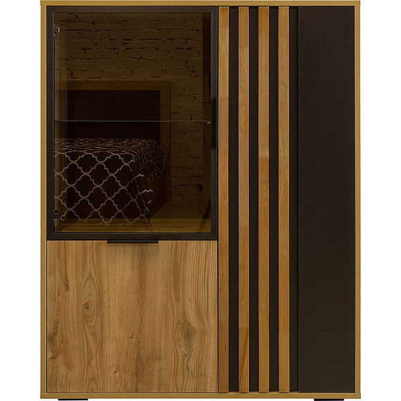 Шкаф-витрина «Деко» БМ2.776.0.05, Основной материал: ЛДСП, Цвет: Дуб наварра