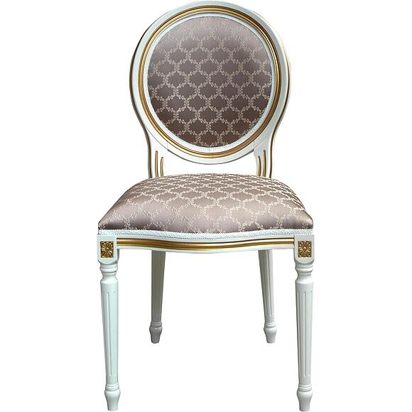 Стул «Премиум М 3101» П5.0170.5.01, Основной материал: ткань, Цвет: Слоновая кость с золочением