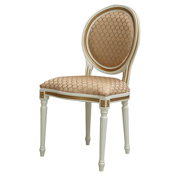 Стул «Премиум М 3101» П5.0170.5.01, Основной материал: ткань, Цвет: Слоновая кость с золочением