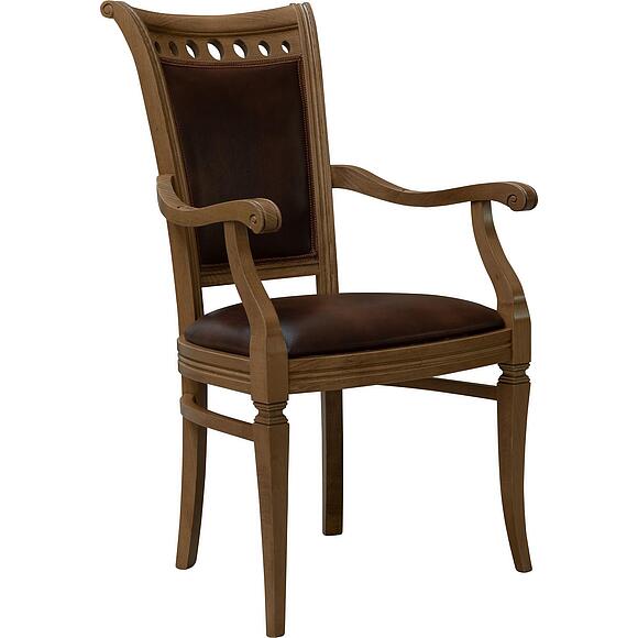 Стул «Премиум М 3049» П5.0486.5.02-1A, Основной материал: натуральная кожа, Цвет: Дуб рустикаль с патинированием