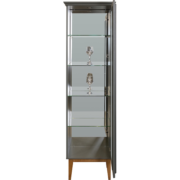 Шкаф с витриной «Дольче» П3.597.0.01, Основной материал: МДФ, крашеная, Цвет: Базальт + Дуб рустикаль (Shkaf_vetrina_Dolche_P3-597-0-01____.jpg) Шкаф с витриной «Дольче» П3.597.0.01, Основной материал: МДФ, крашеная, Цвет: Базальт + Дуб рустикаль