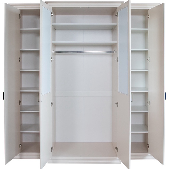 Шкаф для одежды 4д  «Геттисберг Классик» БМ2.0747.1.27-01, Основной материал: МДФ, облицованная шпоном дуба, Цвет: Пастель