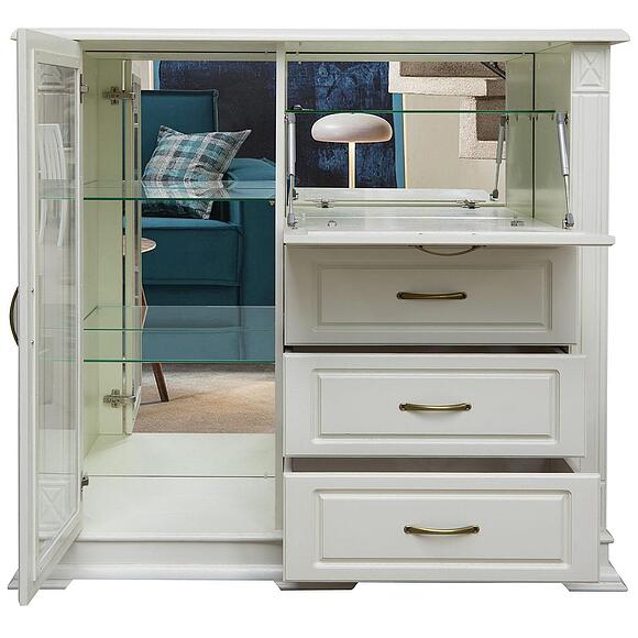 Тумба «Верди Классик» П1.0487.0.16, Основной материал: массив дуба, Цвет: Слоновая кость