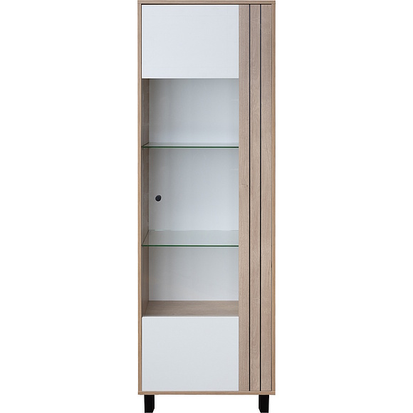 Шкаф-витрина «Ардо» П3.598.0.01, Основной материал: ЛДСП, Цвет: Белый - Дуб мадура