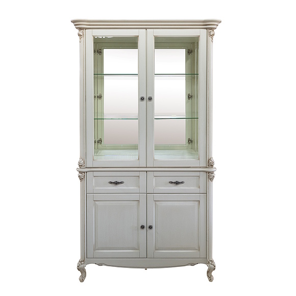 Шкаф комбинированный 2д «Трезор» П1.987.0.03, Основной материал: массив дуба, Цвет: Королевский шелк (Shkaf_kombenirovannii_2D_Trezor_P1-987-0-03_korolevskii_shelk_.jpg) Шкаф комбинированный 2д «Трезор» П1.987.0.03, Основной материал: массив дуба, Цвет: Королевский шелк