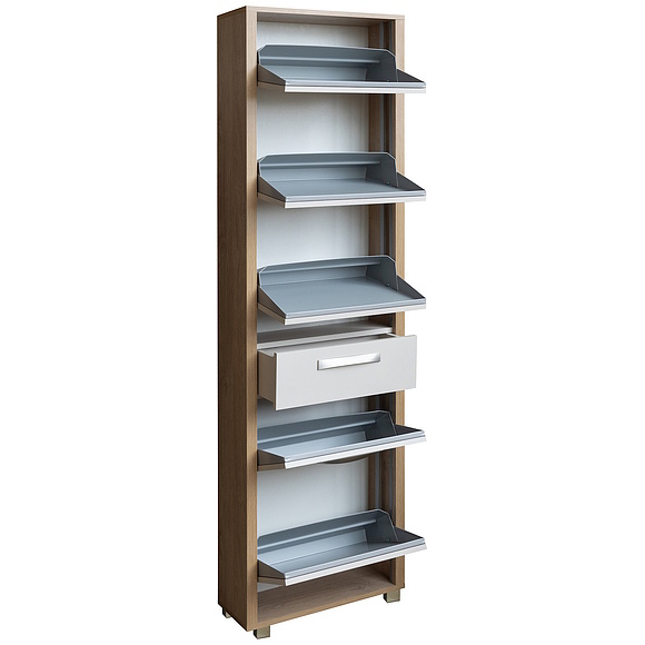 Тумба для обуви «Акцент» П3.595.3.07, Цвет: Персидский жемчуг + Дуб Мадуро