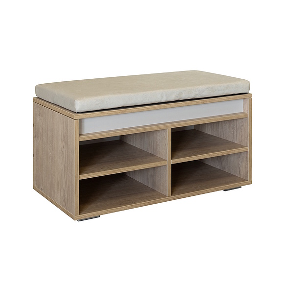 Тумба для обуви «Акцент» П3.595.3.02, Цвет: Персидский жемчуг + Дуб Мадуро