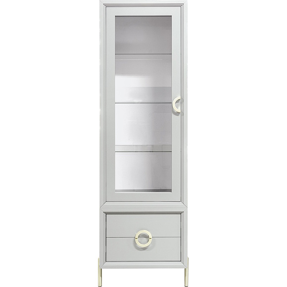 Шкаф с витриной «Флора» П6.980.0.01, Основной материал: ЛДСП, Цвет: Пепел