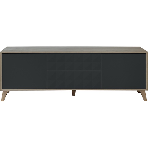 Тумба «Тринити» П6.114.0.02, Цвет: Антрацит + Гикори Кингстон (Tumba_TV_Triniti_P6-114-0-02_grafit__.jpg) Тумба «Тринити» П6.114.0.02, Цвет: Антрацит + Гикори Кингстон