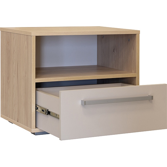 Тумба прикроватная «Марлен» П3.594.1.21, Основной материал: ЛДСП, Цвет: Персидский жемчуг + Гикори Кингстон