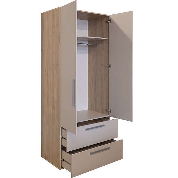 Шкаф комбинированный «Марлен» П3.594.1.23, Основной материал: ЛДСП, Цвет: Персидский жемчуг + Гикори Кингстон (Shkaf_Marlen_P3-594-1-23_gikori_kingston-persidskii_zhemchug.jpg) Шкаф комбинированный «Марлен» П3.594.1.23, Основной материал: ЛДСП, Цвет: Персидский жемчуг + Гикори Кингстон