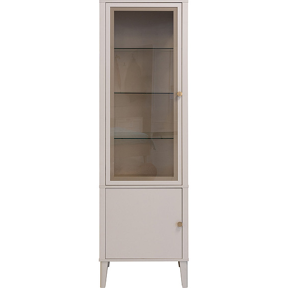 Шкаф с витриной «Эрида»  П7.056.0.17, Основной материал: ЛДСП, Цвет: Персидский жемчуг