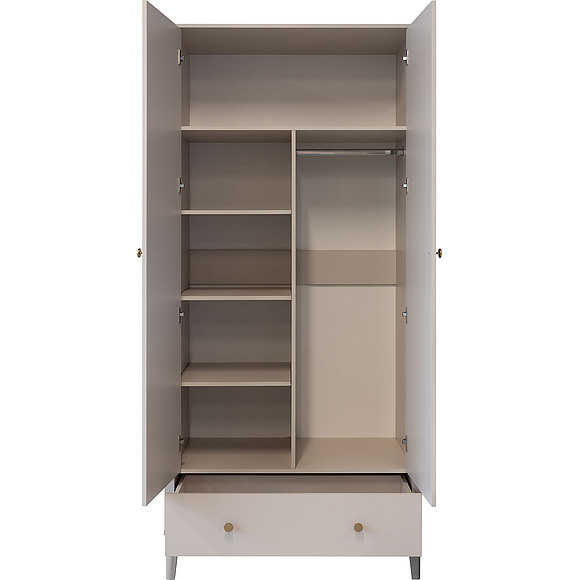 Шкаф для одежды 2д «Эрида» П7.056.1.12, Основной материал: ЛДСП, Цвет: Персидский жемчуг