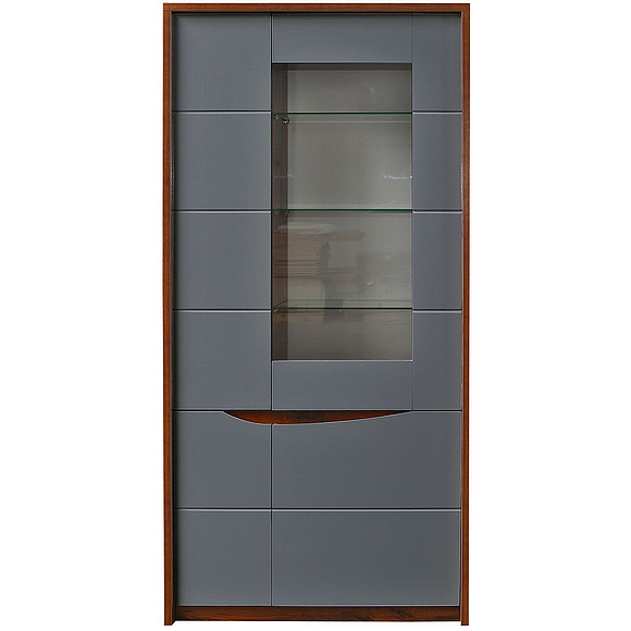 Шкаф «Монако» П6.528.0.05, Основной материал: МДФ+ПВХ, Цвет: Дуб Саттер+Серый Мокко