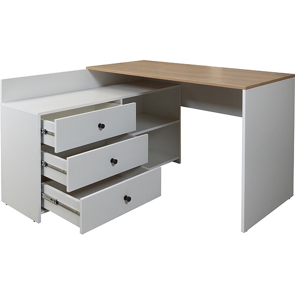 Стол письменный «Ардо» П3.598.0.08, Основной материал: ЛДСП, Цвет: Белый - Дуб мадура