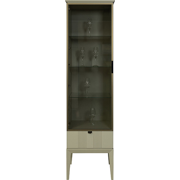 Шкаф-витрина «Аванти» БМ2.783.1.05-01, Основной материал: МДФ, Цвет: Олива