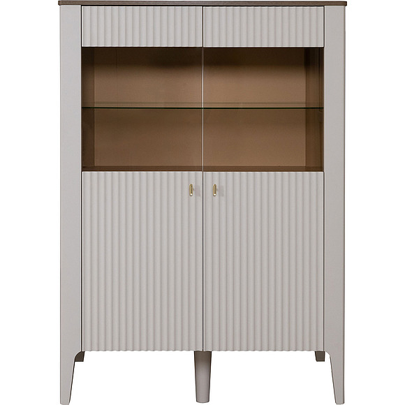 Шкаф 2д «Шарли» П6.116.0.03, Основной материал: МДФ, Цвет: Шарли керамика + Жемчужный сатин