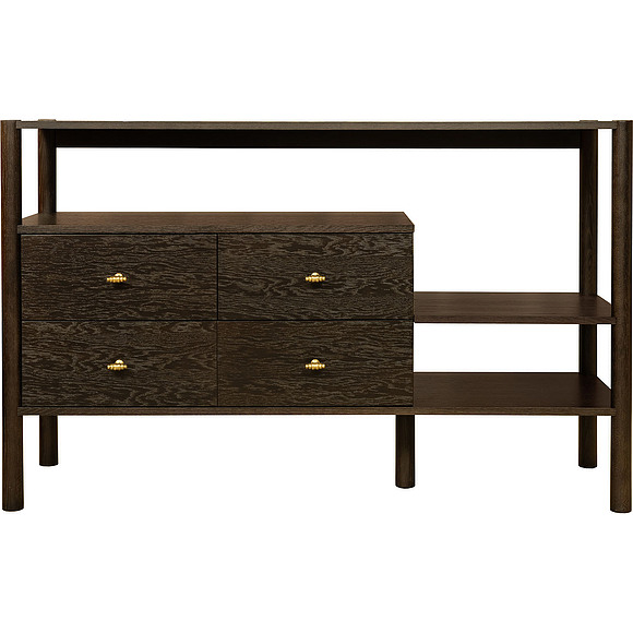 Тумба «Гамбург» БМ2.781.0.04, Основной материал: МДФ, облицованная шпоном дуба, Цвет: Венге