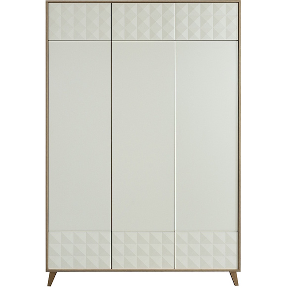 Шкаф для одежды «Тринити» П6.114.1.01, Основной материал: ЛДСП+МДФ, Цвет: Ваниль + Гикори Кингстон