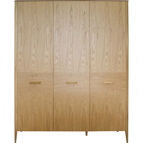 Шкаф 3-х дверный «Версаль» БМ2.777.1.03, Основной материал: ДСП, облицованная шпоном дуба, Цвет: Дуб натуральный