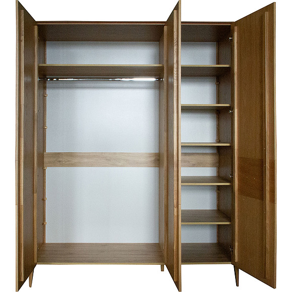 Шкаф 3-х дверный «Версаль» БМ2.777.1.03, Основной материал: ДСП, облицованная шпоном дуба, Цвет: Дуб натуральный