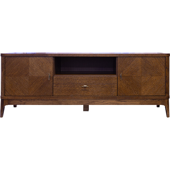 Тумба ТВ «Армани» П1.135.0.10, Основной материал: массив (сращенный мебельный щит) дуба, Цвет: Черешня