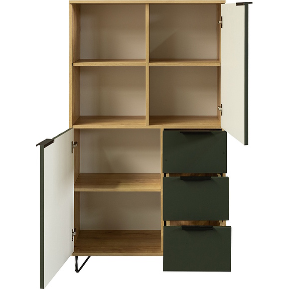 Шкаф «Рокси» П6.948.0.06, Основной материал: ЛДСП, Цвет: Грин Софт+Дуб Кантри золотой