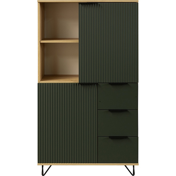 Шкаф «Рокси» П6.948.0.06, Основной материал: ЛДСП, Цвет: Грин Софт+Дуб Кантри золотой