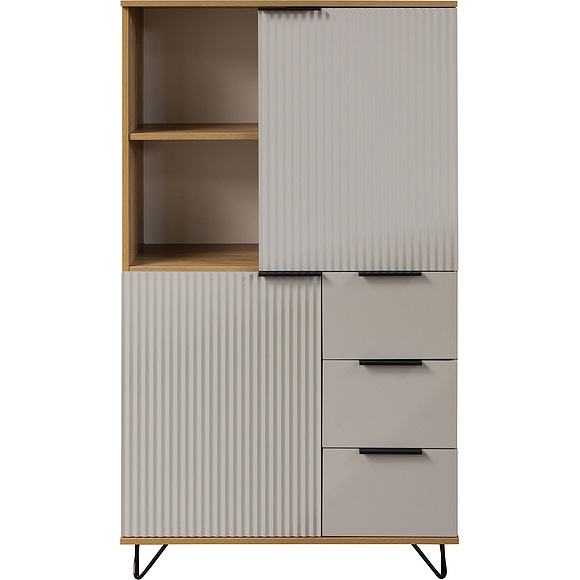 Шкаф «Рокси» П6.948.0.06, Основной материал: ЛДСП, Цвет: Пепел Софт+Дуб Нокс