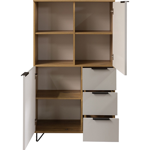 Шкаф «Рокси» П6.948.0.06, Основной материал: ЛДСП, Цвет: Пепел Софт+Дуб Нокс