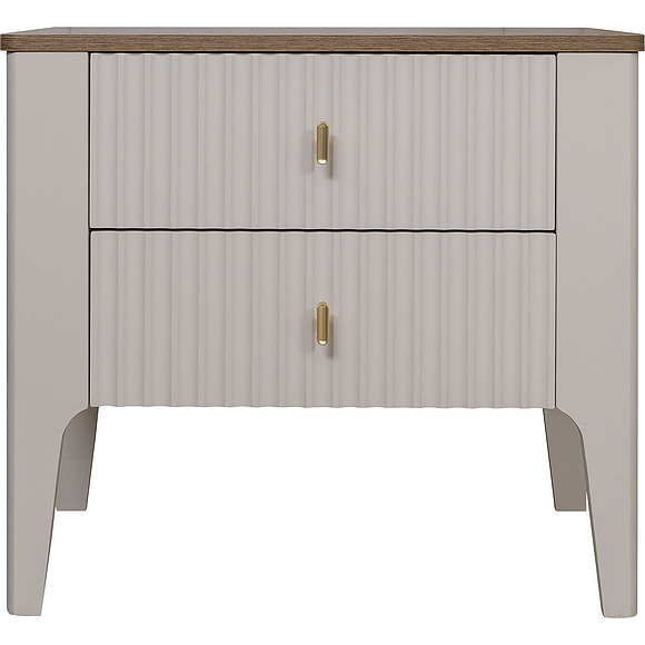 Тумба прикроватная «Шарли» П6.116.1.04, Основной материал: МДФ, Цвет: Шарли керамика + Жемчужный сатин