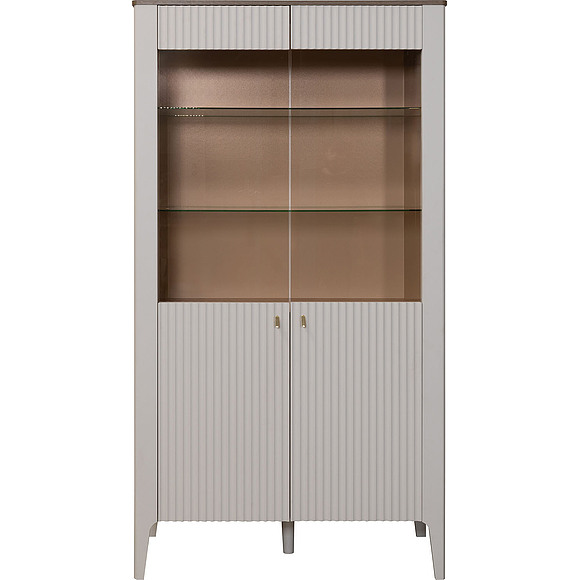 Шкаф 2д «Шарли» П6.116.0.04, Основной материал: МДФ, Цвет: Шарли керамика + Жемчужный сатин