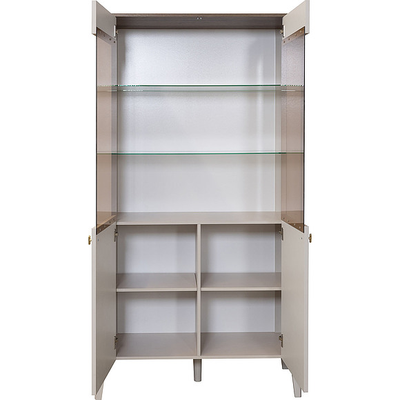 Шкаф 2д «Шарли» П6.116.0.04, Основной материал: МДФ, Цвет: Шарли керамика + Жемчужный сатин