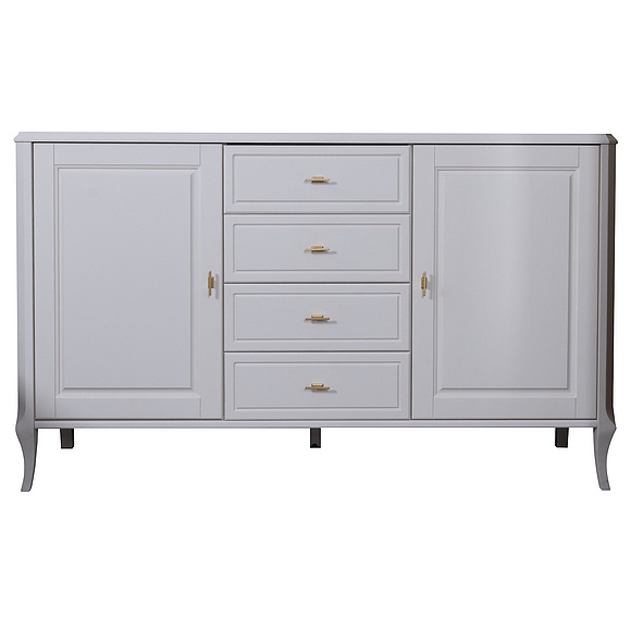 Тумба «Нокс» П4.988.1.07, Основной материал: массив дуба, Цвет: Белый матовый