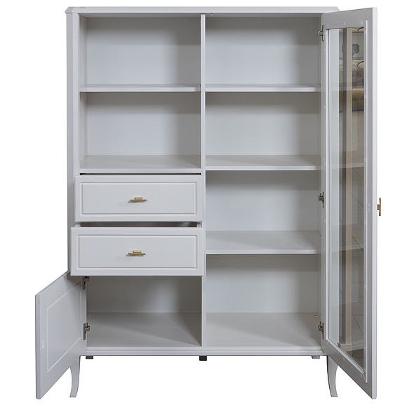 Шкаф комбинированный «Нокс» П4.988.2.02, Цвет: Белый матовый