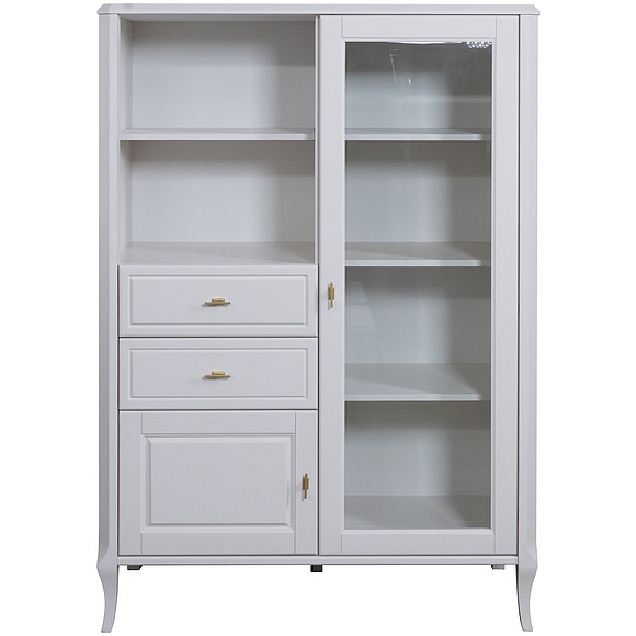 Шкаф комбинированный «Нокс» П4.988.2.02, Цвет: Белый матовый