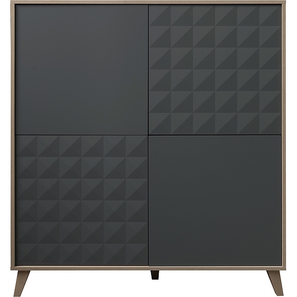 Тумба «Тринити» П6.114.0.06, Цвет: Антрацит + Гикори Кингстон