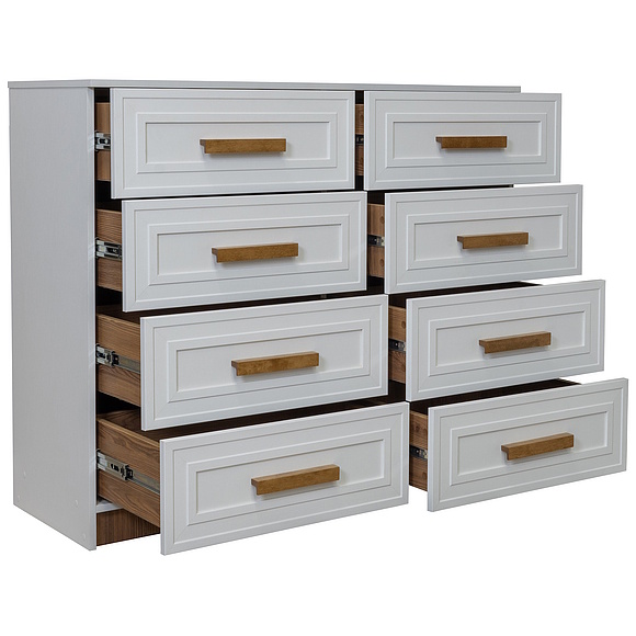 Комод «Порта» П7.061.1.30, Основной материал: ЛДСП+МДФ, Цвет: Белый + Кедр Орегон