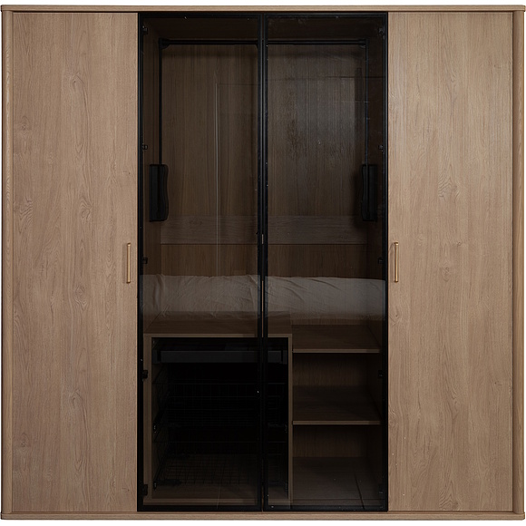 Шкаф для одежды 4д «Поинт» БМ2.665.1.08-01, Основной материал: ЛДСП, Цвет: Дуб мадура