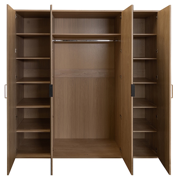 Шкаф для одежды 4д «Поинт» БМ2.665.1.02-01, Основной материал: ЛДСП, Цвет: Дуб мадура