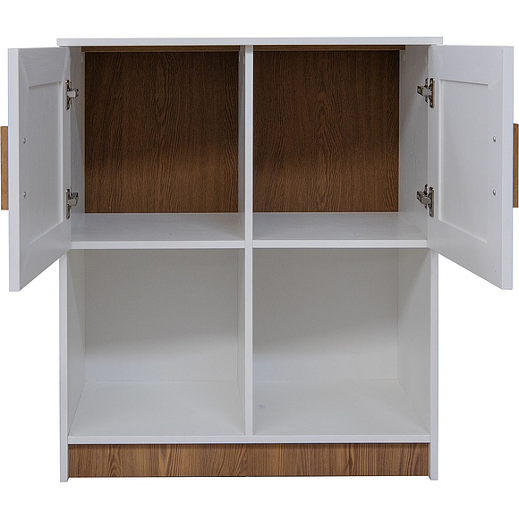 Тумба «Порта» П7.061.1.27, Основной материал: ЛДСП, Цвет: Белый + Кедр Орегон