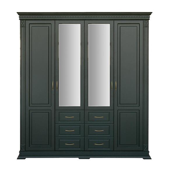Шкаф для одежды 4д «Верди Классик» П3.0487.1.01 - Только онлайн, Основной материал: массив дуба, Цвет: Грин