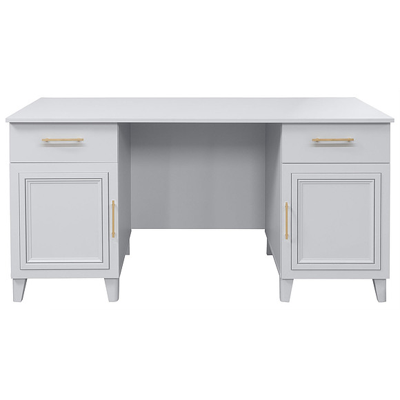 Стол письменный 2т «Сати» П7.057.2.51, Основной материал: ЛДСП, Цвет: Белый